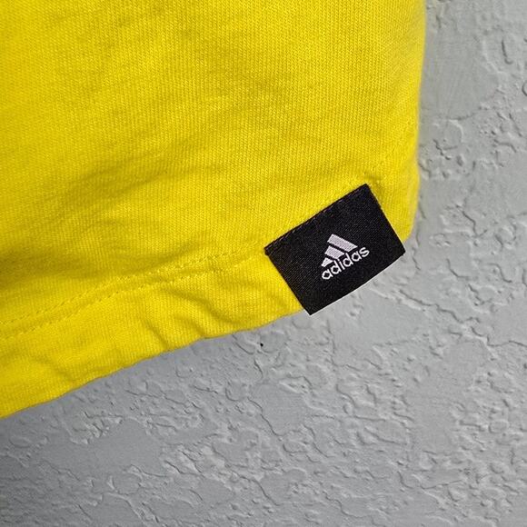 ADIDAS Womens Yellow Graphic Racerback Sz S Tank Top Athletic Activewear Workout - Picture 5 of 7